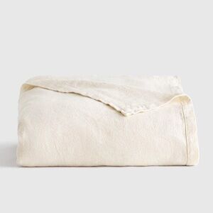 NWT QUINCE Vintage Wash European Linen Bed Cover King/Cal King Ivory 9970